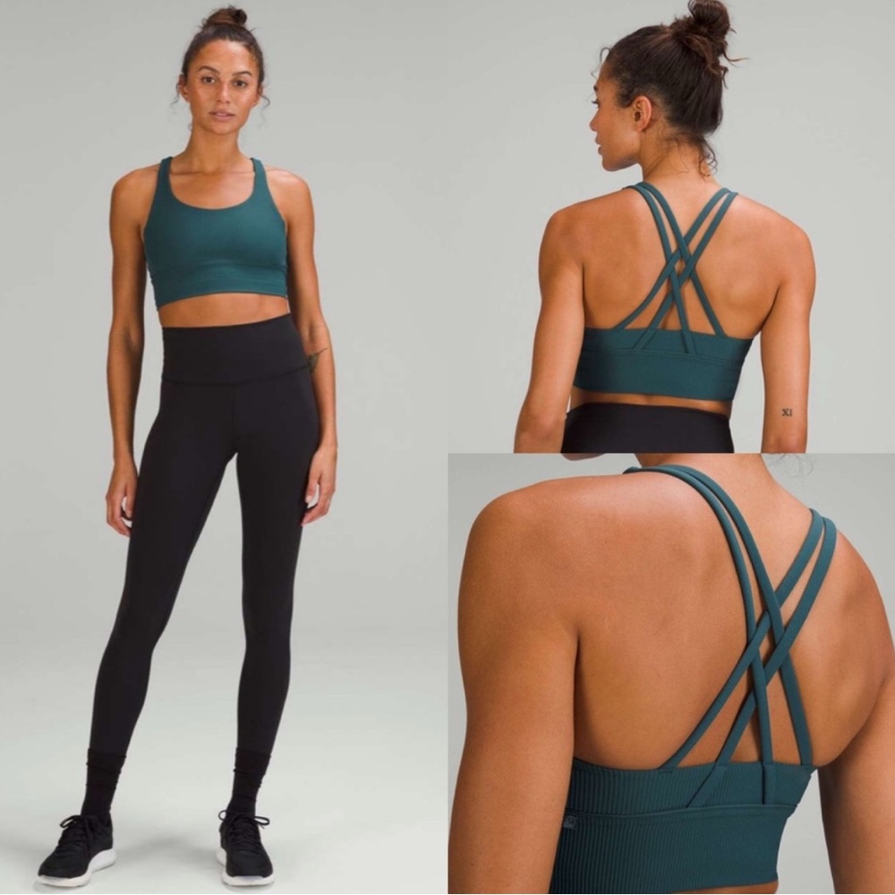 Lululemon Athletica Deep Teal Strappy Sports Bra